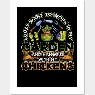 I just want to work in garden Posters and Art